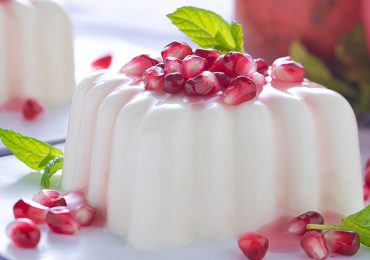 panna cotta con melograno