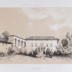Eugène Grandsire, Palazzo Coronini Cronberg , Litografia, 1850, Archivio di Stato di Gorizia, Biblioteca Storica Coronini Cronberg