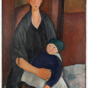 Amedeo MODIGLIANI
Maternità, 1919
Olio su tela, 129,8 x 81 cm
Musée national d’art moderne / Centre de création industrielle, Parigi, in prestito permanente al LaM, Musée d’art moderne, d’art contemporain et d’art brut de Lille Métropole, Villeneuve d’Ascq
© Nicolas Dewitte