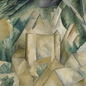 Georges BRAQUE
La Roche-Guyon, estate 1909
Olio su tela, 73 x 60 cm
LaM, Musée d’art moderne, d’art contemporain et d’art brut de Lille Métropole, Villeneuve d’Ascq
© GEORGES BRAQUE, by SIAE. © Philip Bernard