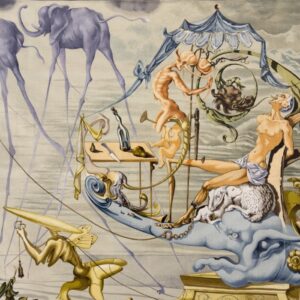 Mostra Salvador Dalì Parma - The Bacchus'chariot_arazzo