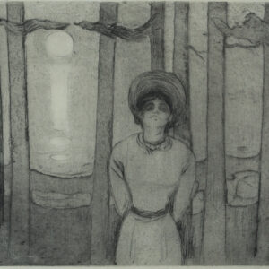 Edvard Munch_Chiaro di luna, 1895. Puntasecca e acquatinta, 239 × 310 mm Venezia, Ca’ Pesaro - Galleria Internazionale d’Arte Moderna.