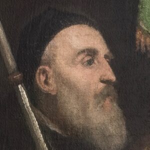 Particolare di autoritratto di Tiziano