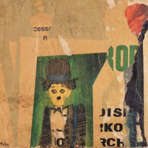 M.Rotella, Il dramma di ieri, 1961, decollage su tela. Coll. Privata