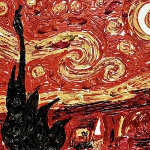 Arma, Starry night, 1993, tubetti e pittura su tela. Coll. Barbieri