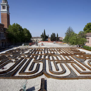 Labirinto Borges Venezia in costruzione, 2011, Venezia,courtesy Fondazione Giorgio Cini