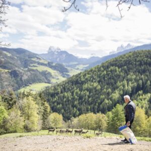 Proprietario Verginer Senior con i suoi animali