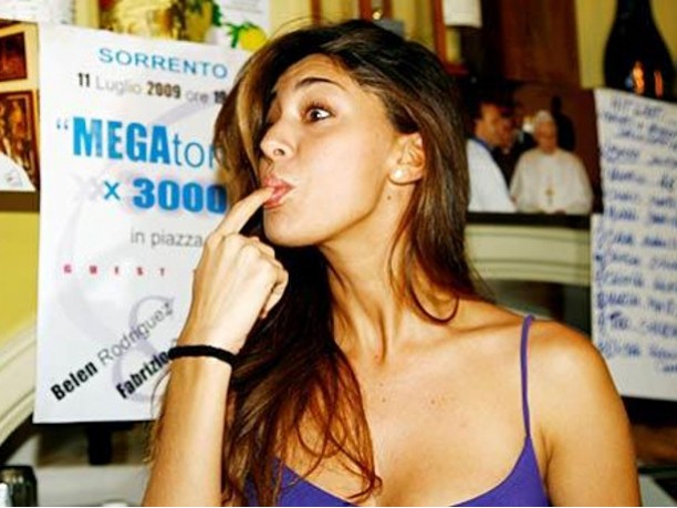 Belen Rodriguez e Fabrizio Corona sposi per finta