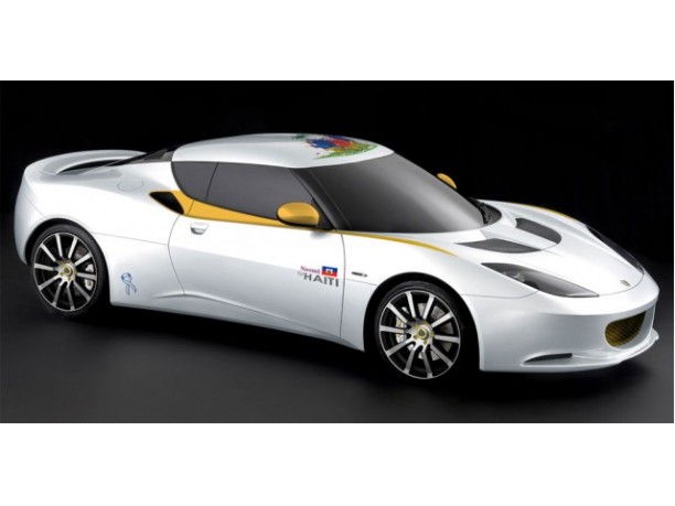 Lotus Evora all’asta con Naomi per Haiti