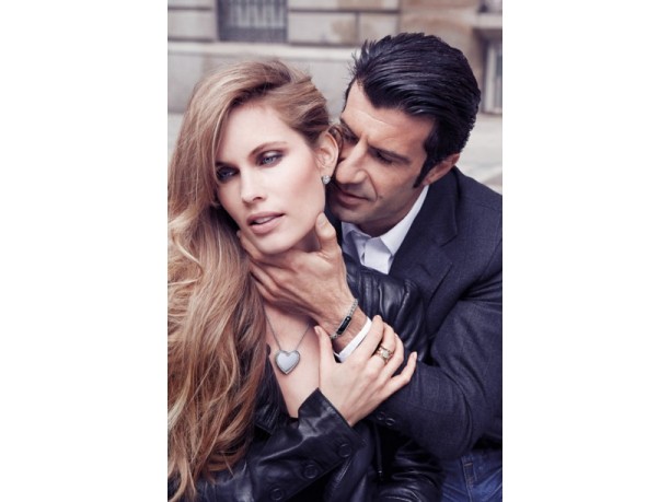 Luis Figo e la moglie Helene Svedin per Salvini